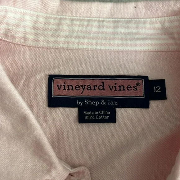 [12]Vineyard Vines Women Pink Cotton Button Up  Dress Shirt - Picture 2 of 8